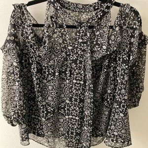 Women MISA Los Angelas cold shoulder top XS